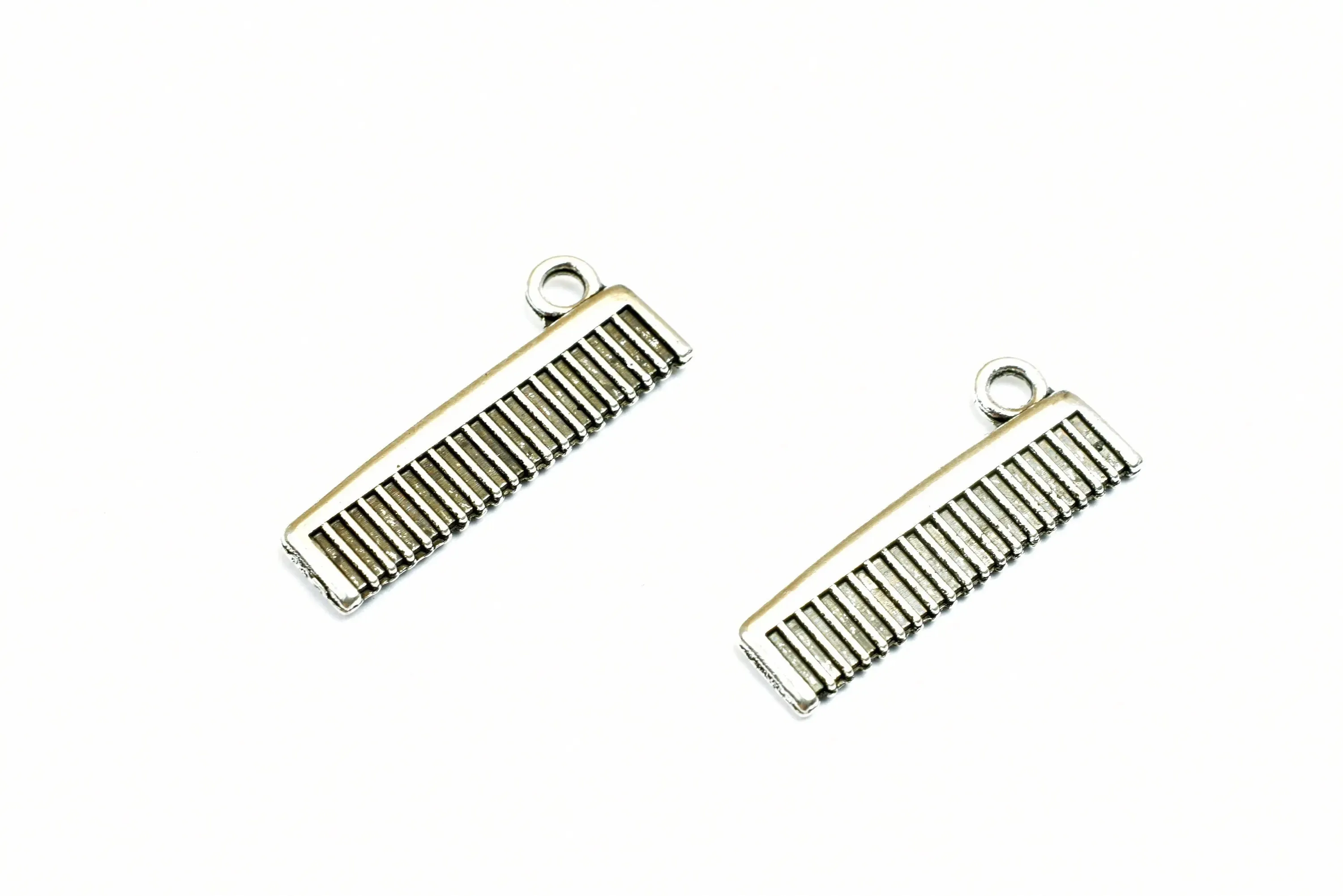 14 PCs Comb Charm Size 22x9mm Silver Color 3D Charm Pendant Finding For Jewelry Making