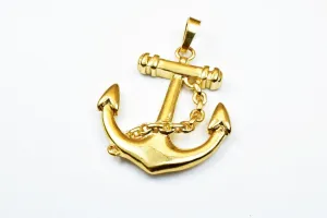 18K as Gold Filled tarnish resistant Anchor Pendant Charm Size 34.5x29mm as Gold Filled tarnish resistant Pendant For Jewelry Making GP137