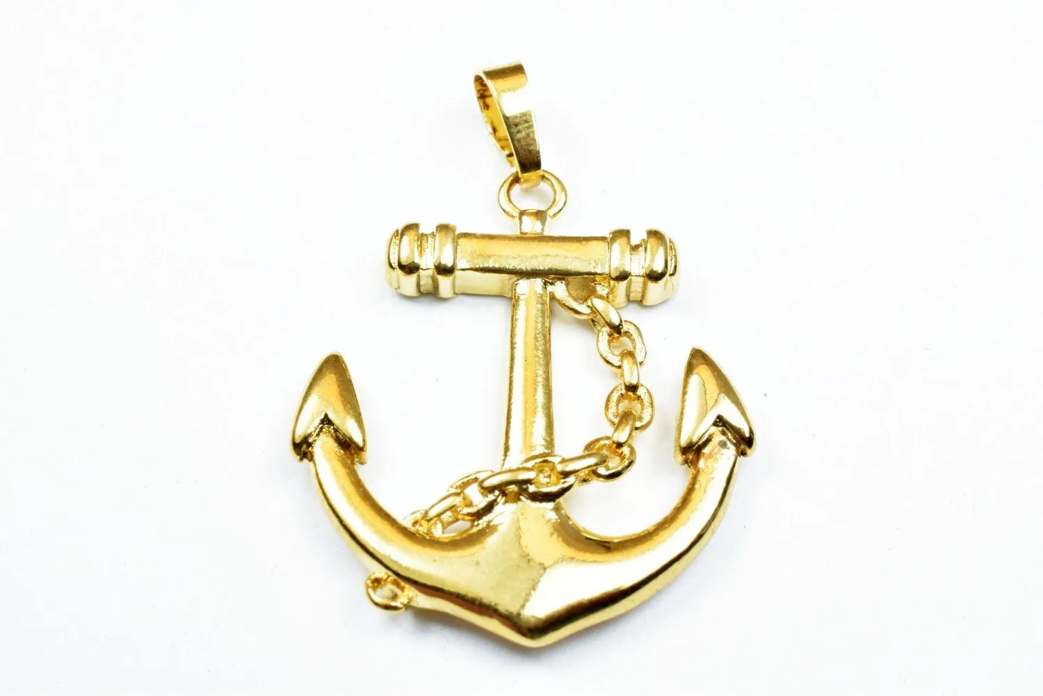 18K as Gold Filled tarnish resistant Anchor Pendant Charm Size 34.5x29mm as Gold Filled tarnish resistant Pendant For Jewelry Making GP137