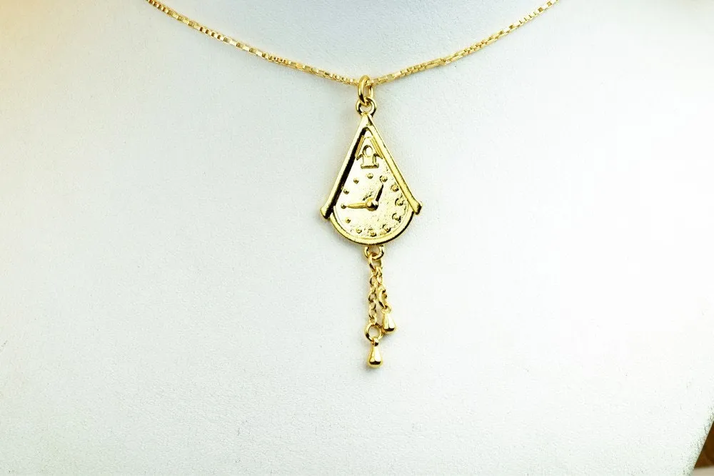 18K as Gold Filled* Watch Pendant Charm Size 51x20mm Plain as Gold Filled* Pendant For Jewelry Making GP108