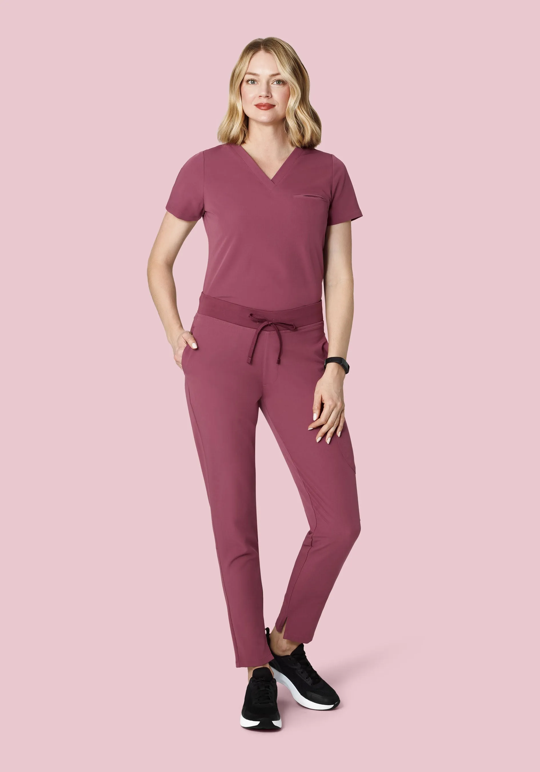 6 Pocket Slim Pants Deep Mauve