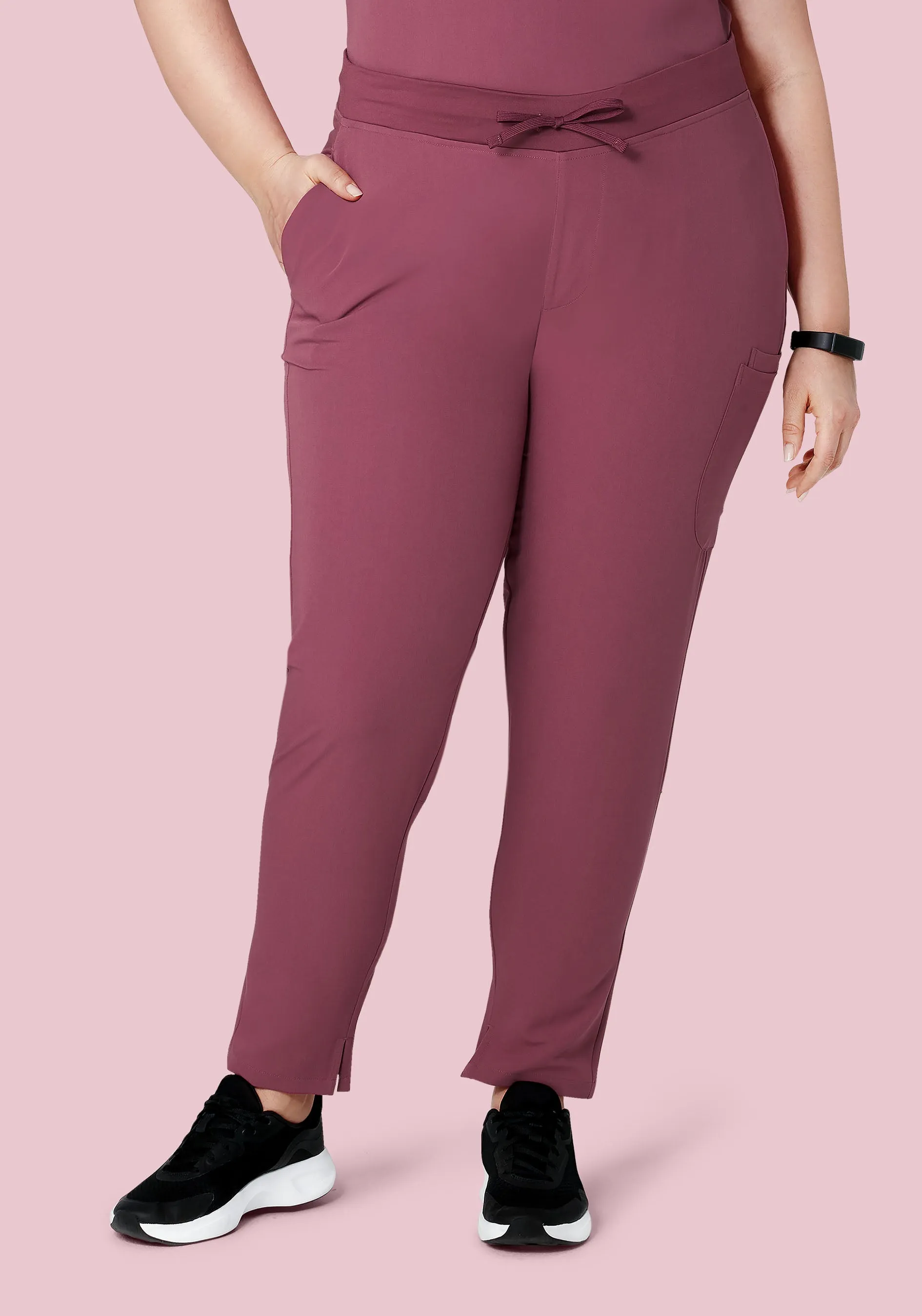 6 Pocket Slim Pants Deep Mauve