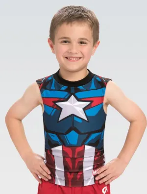 Activate Captain America Compression Shirt MV034 - Child Size Large