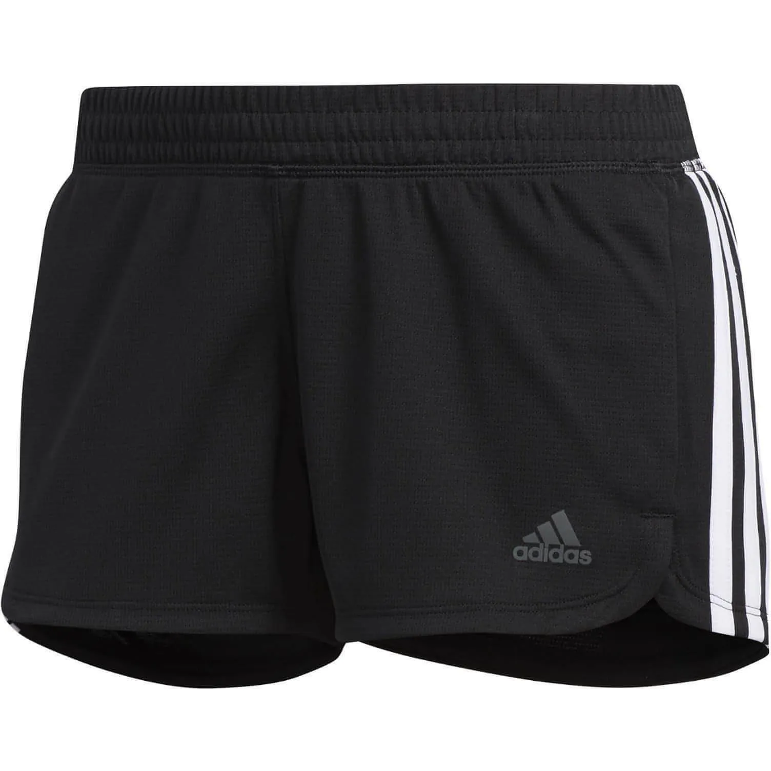 adidas Pacer 3 Stripes Knit Womens Training Shorts - Black