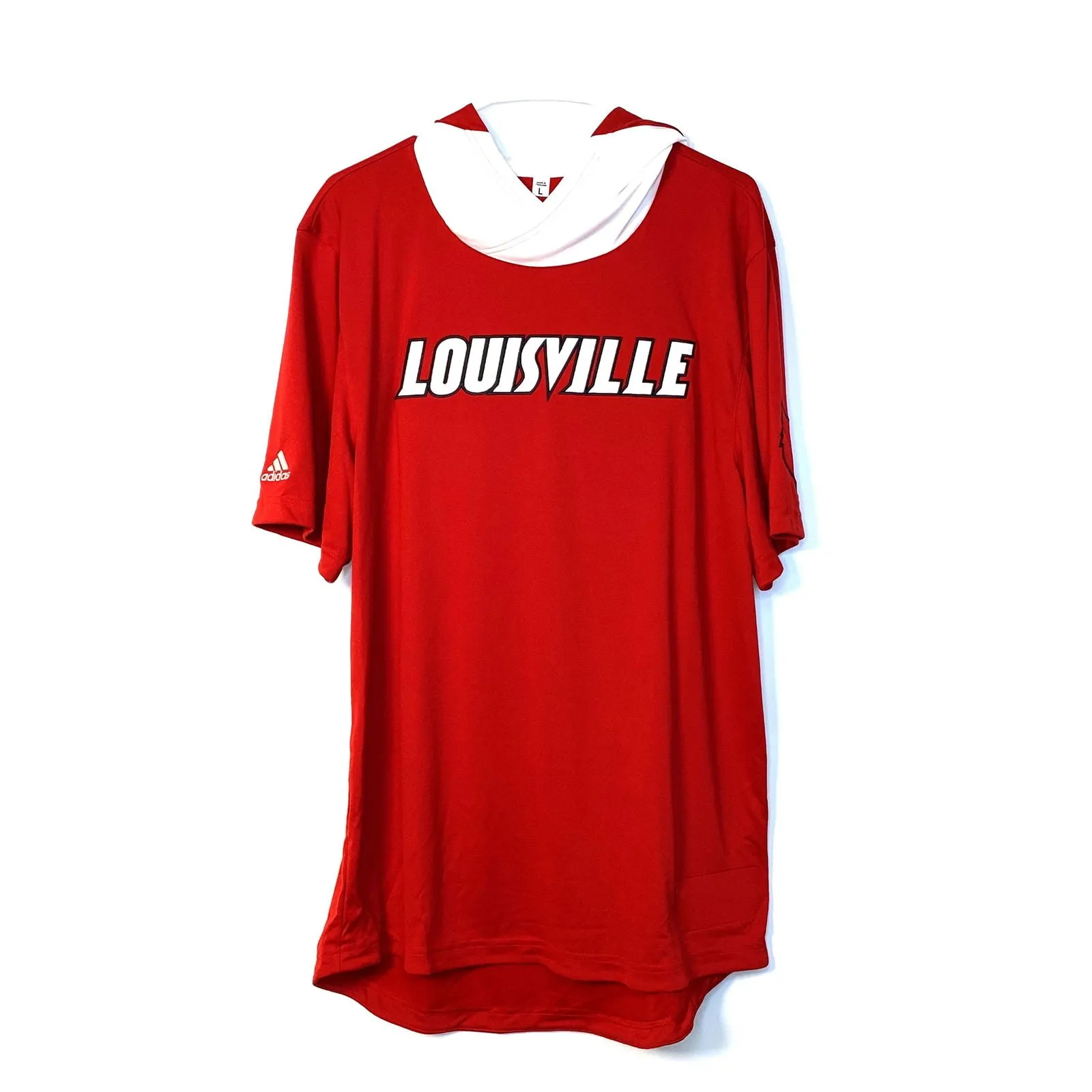 Adidas | SAMPLE University Of Louisville Cardinals Basketball Hooded Jersey | Color: Red | Size: L | NEW