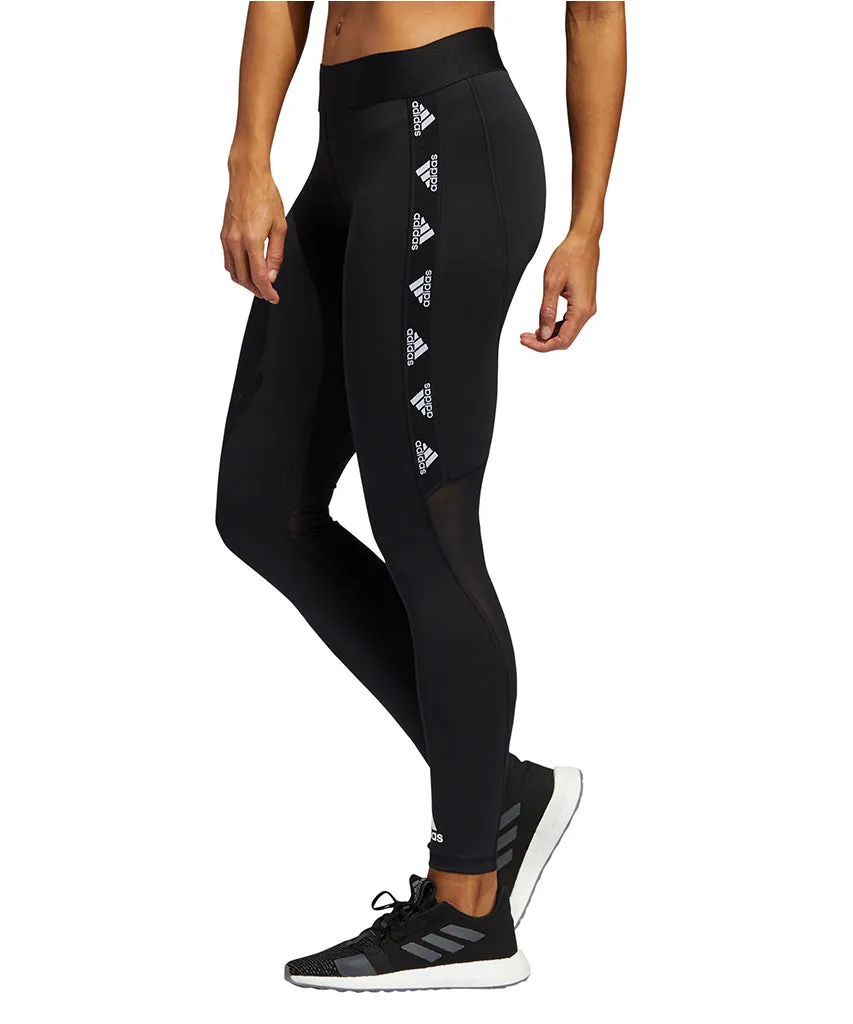 ADIDAS WOMEN'S ALPHASKIN BADGE OF SPORT TIGHTS - BLACK/WHITE