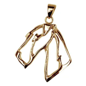 Airedale Terrier 14K Gold Cut Out Pendant