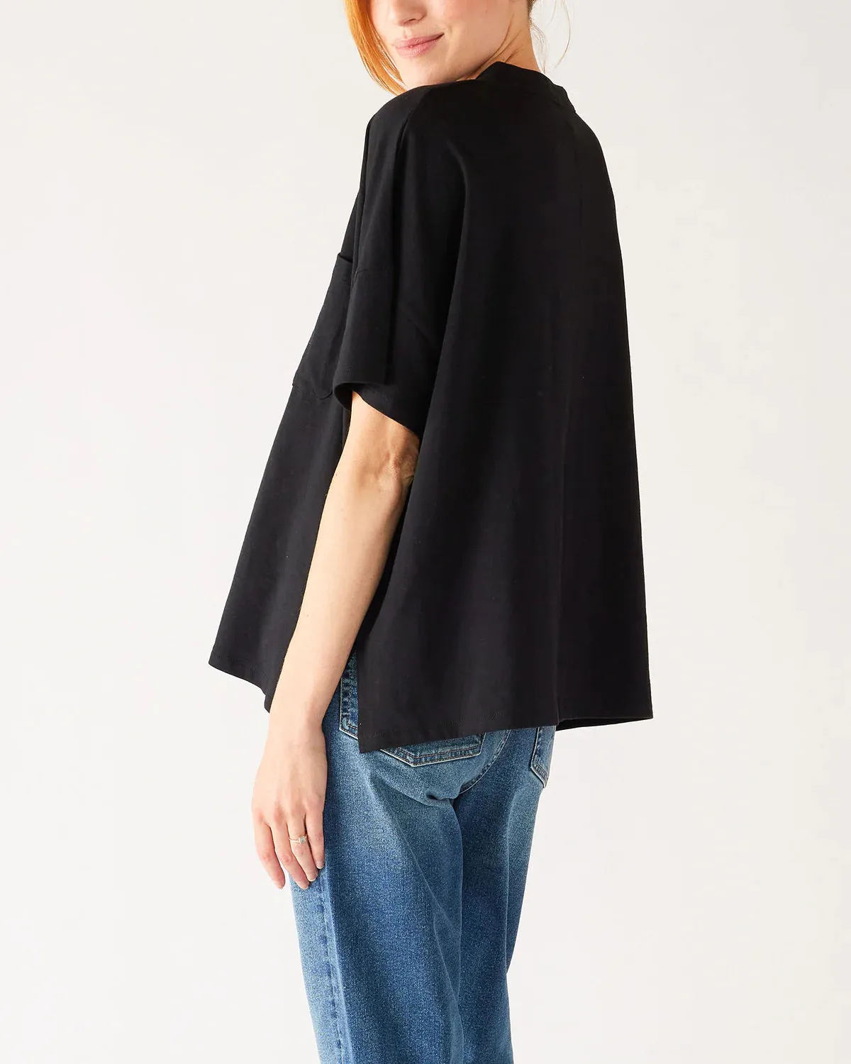 Amelia Pocket Tee in Black