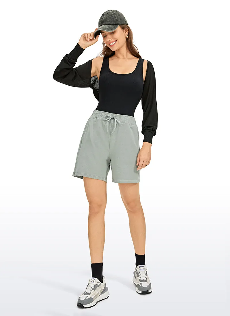 Amenity High Waisted Sweat Shorts 6''