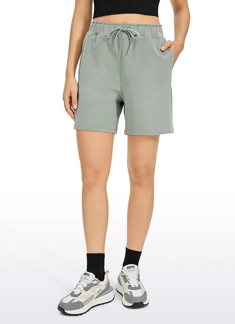 Amenity High Waisted Sweat Shorts 6''