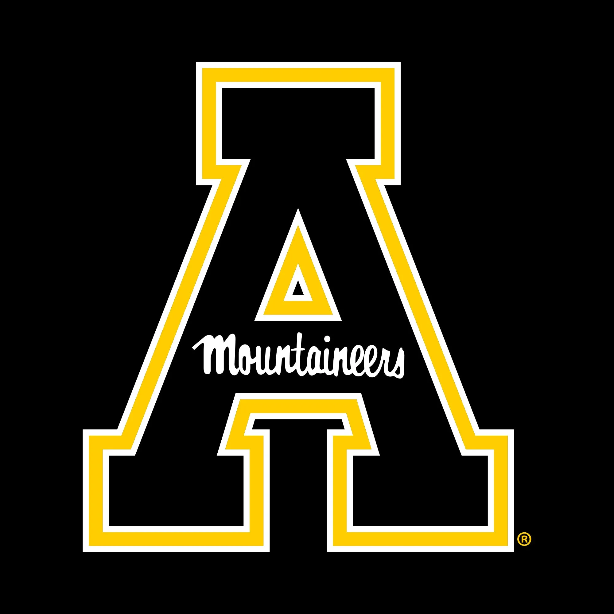 Appalachian State University Mountaineers Primary Logo Cotton Hoodie - Black