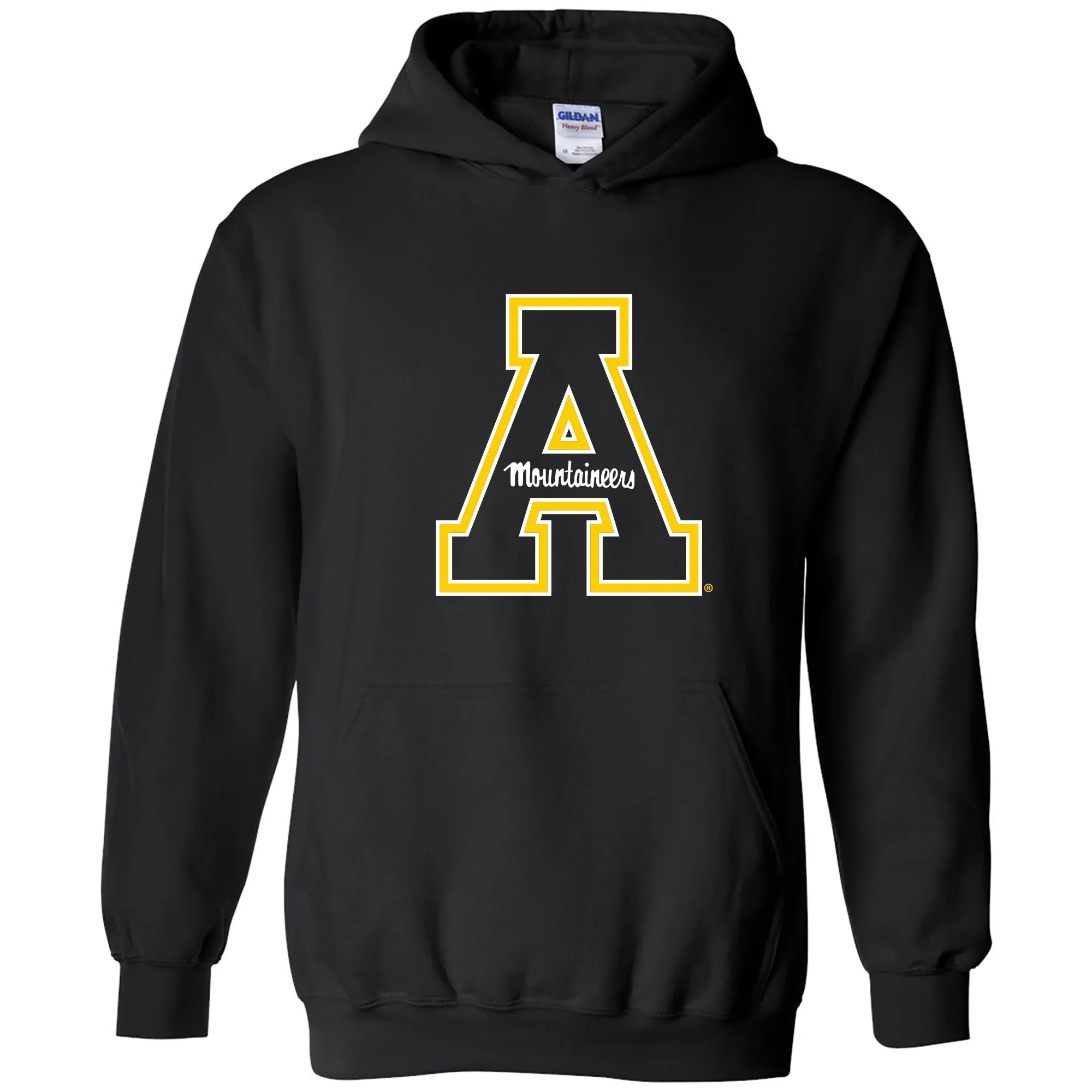 Appalachian State University Mountaineers Primary Logo Cotton Hoodie - Black