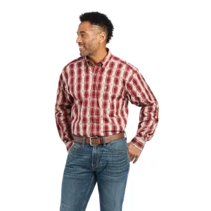 'Ariat' Men's Pro Series™ Kayden Classic Fit Button Down - Red Heart