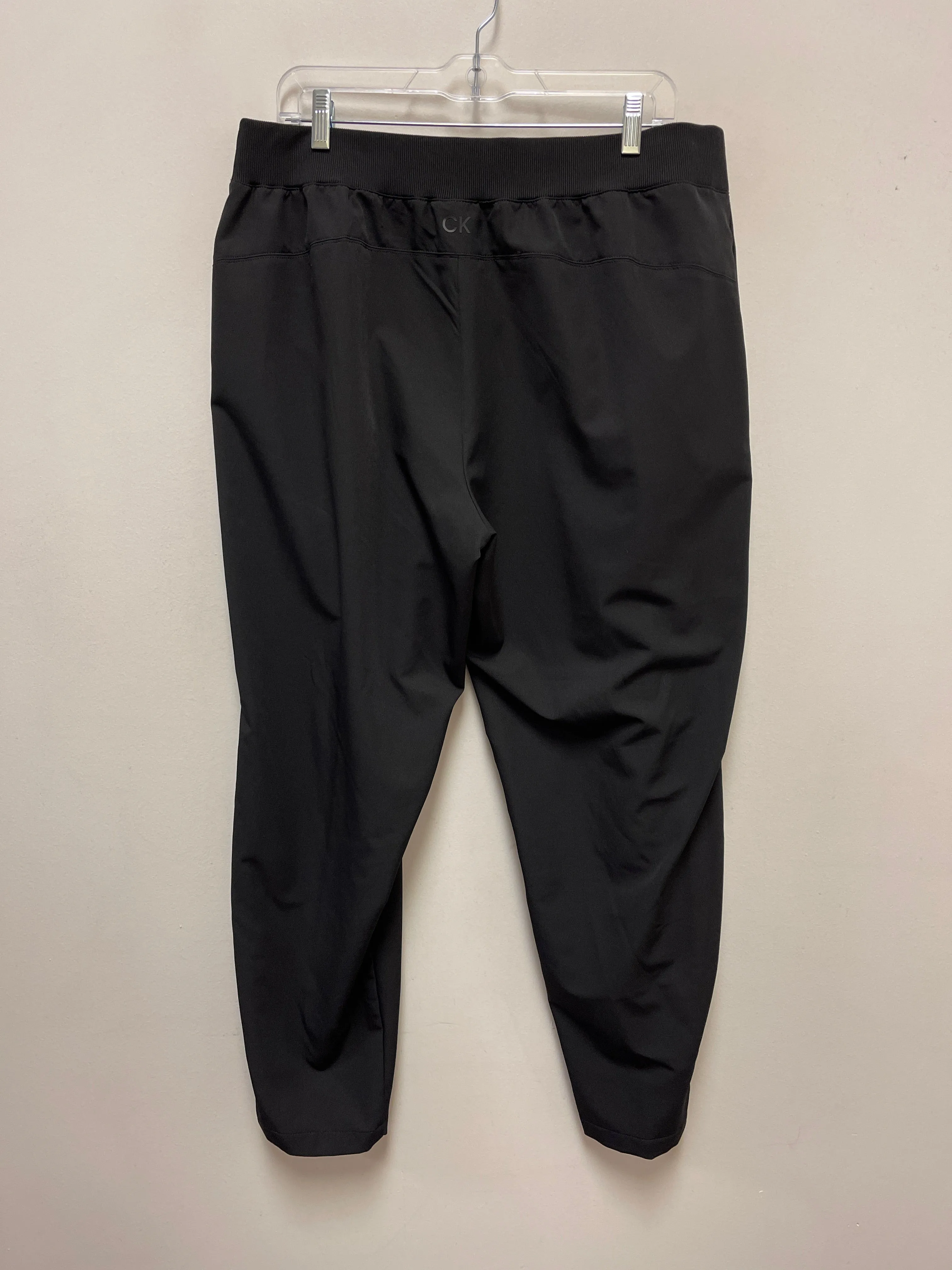 Athletic Pants By Calvin Klein In Black, Size: Xl