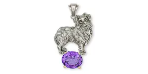 Australian Shepherd Pendant Jewelry Sterling Silver Handmade Dog Pendant D017-SP