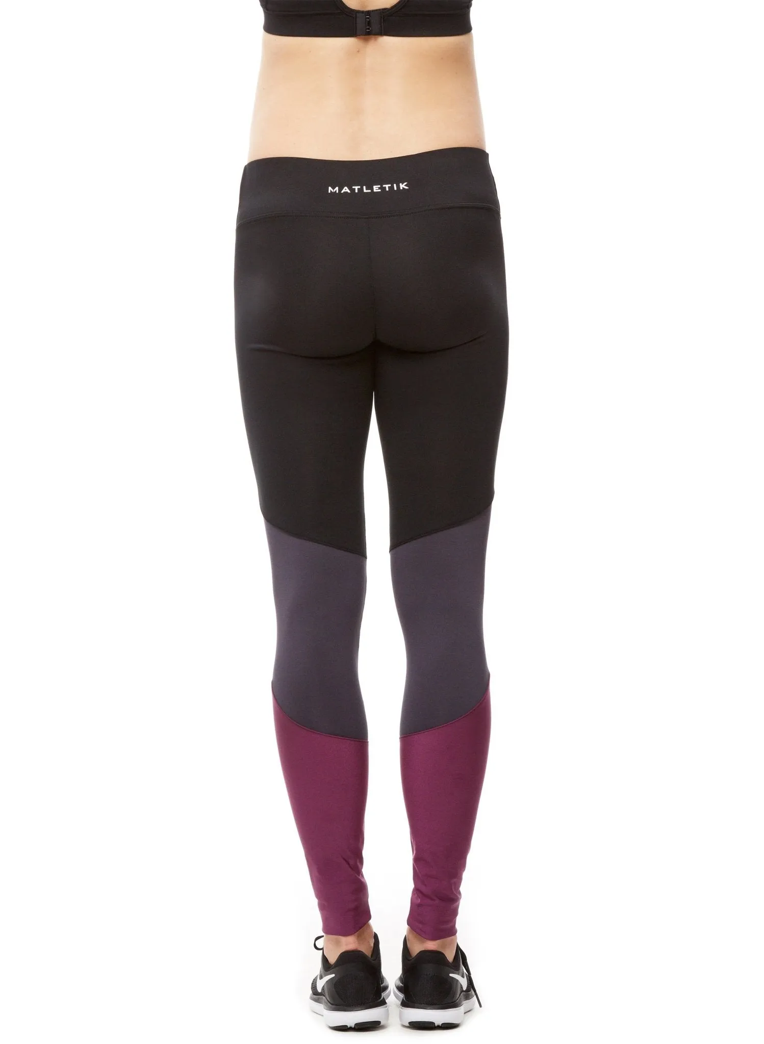 Balance Mid Waist Maternity Legging - Black/Grey/Raisin