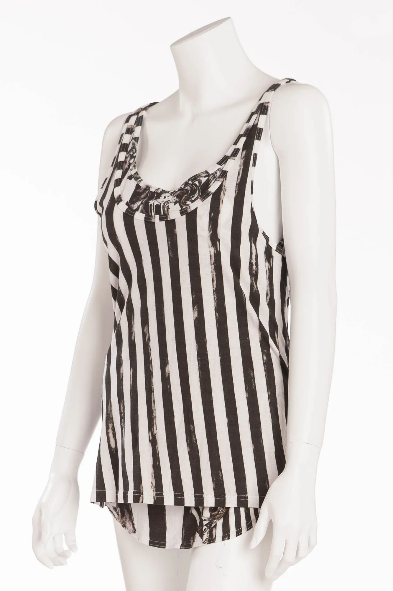 Balmain - Black and White Striped 2pc Tanks - FR 40