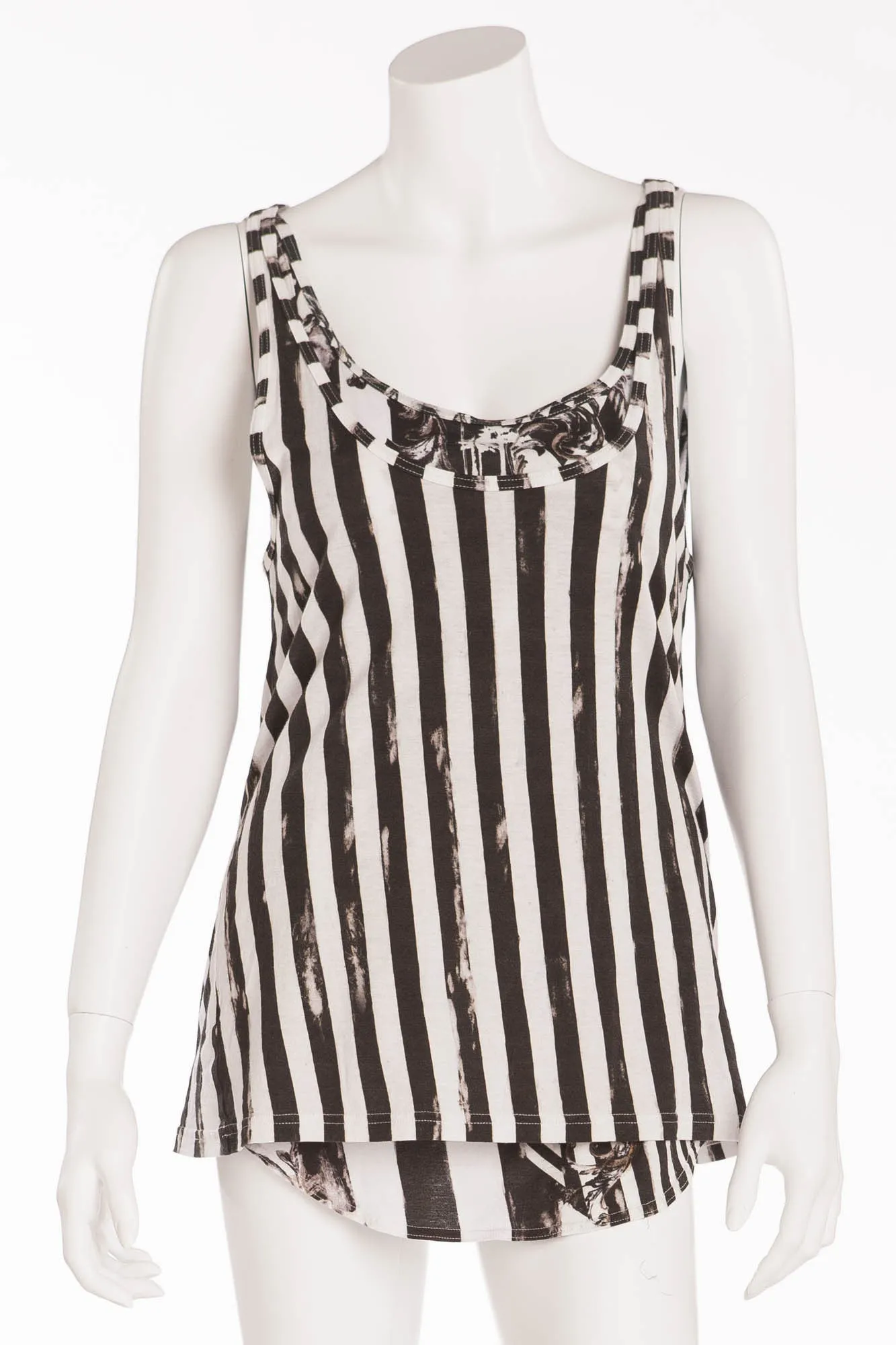 Balmain - Black and White Striped 2pc Tanks - FR 40