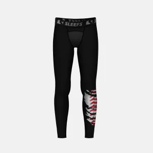 Baseball Ripped Kids compression tights / leggings