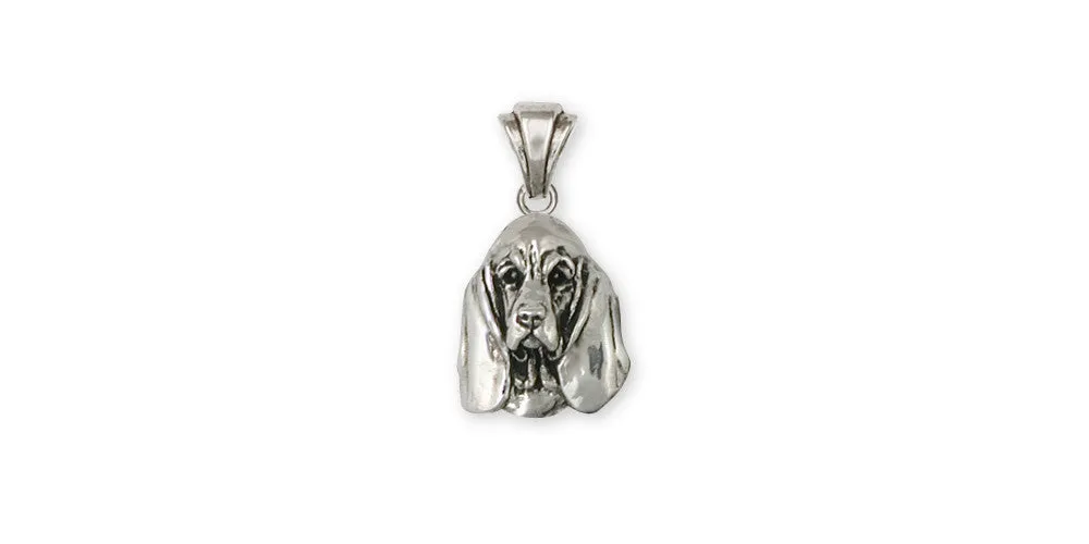 Basset Hound Pendant Jewelry Sterling Silver Handmade Dog Pendant BAS3-P