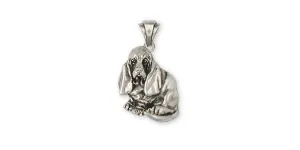 Basset Hound Pendant Jewelry Sterling Silver Handmade Dog Pendant BAS5-P