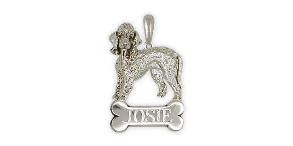 Bedlington Terrier Pendant Jewelry Sterling Silver Handmade Dog Pendant BL2-NP