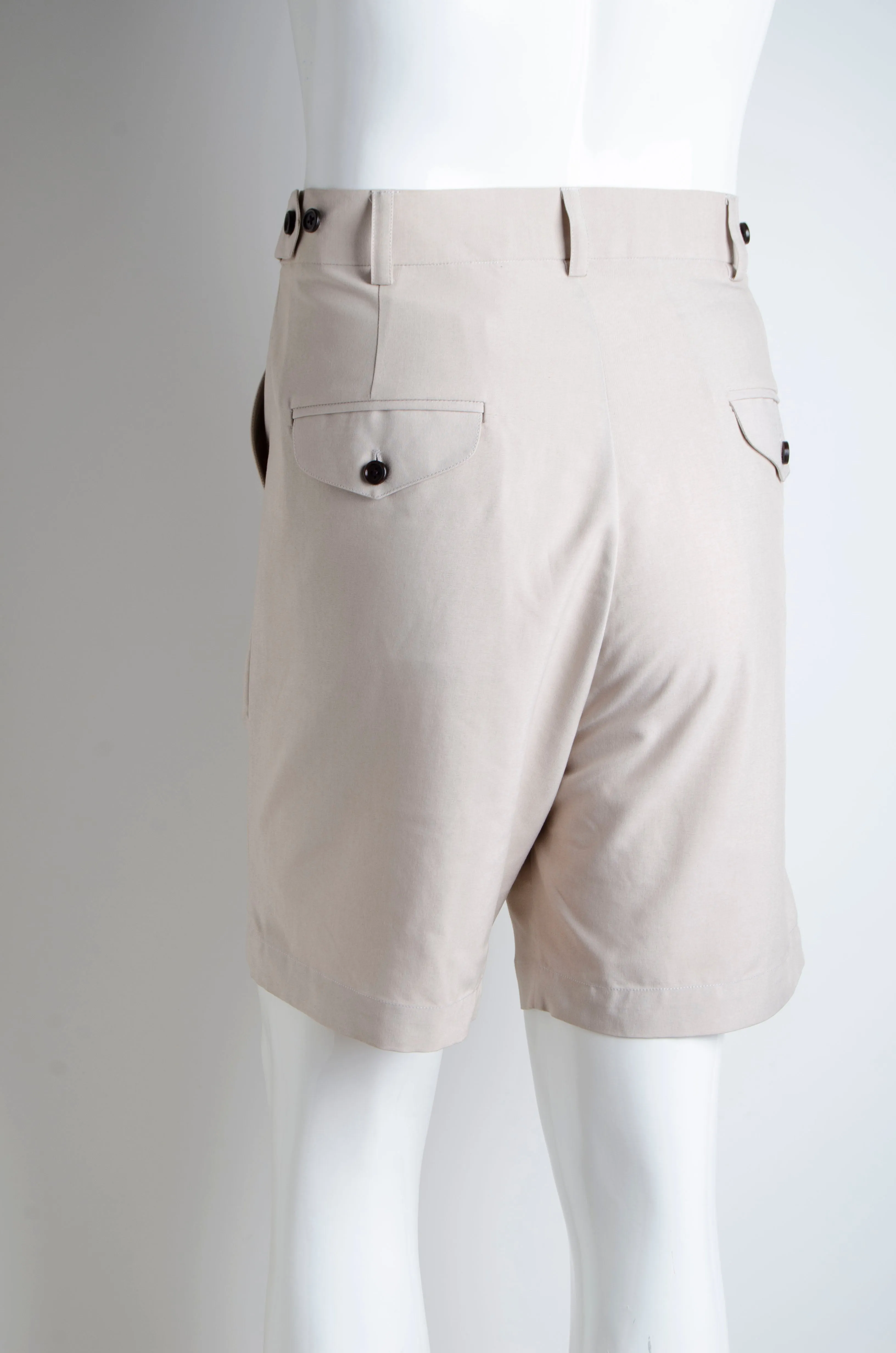 Beige Cotton Shorts