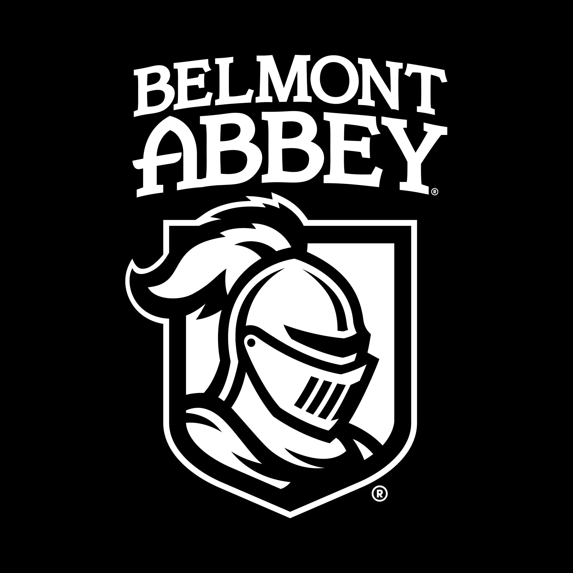 Belmont Abbey College Crusaders Arch Logo Long Sleeve T Shirt - Black