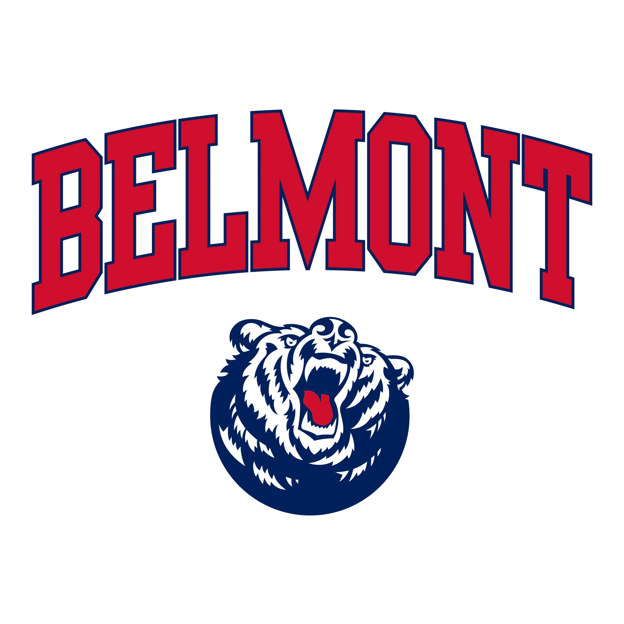 Belmont University Bruins Arch Logo  Basic Cotton Short Sleeve T Shirt - White