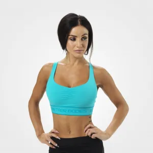 Better Bodies Athlete Short Top - Aqua Blue