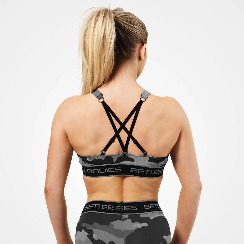 Better Bodies Athlete Short Top - Grey Camo Print