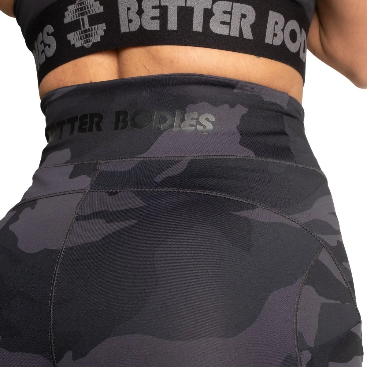 Better Bodies High Waist Shorts - Dark Camo