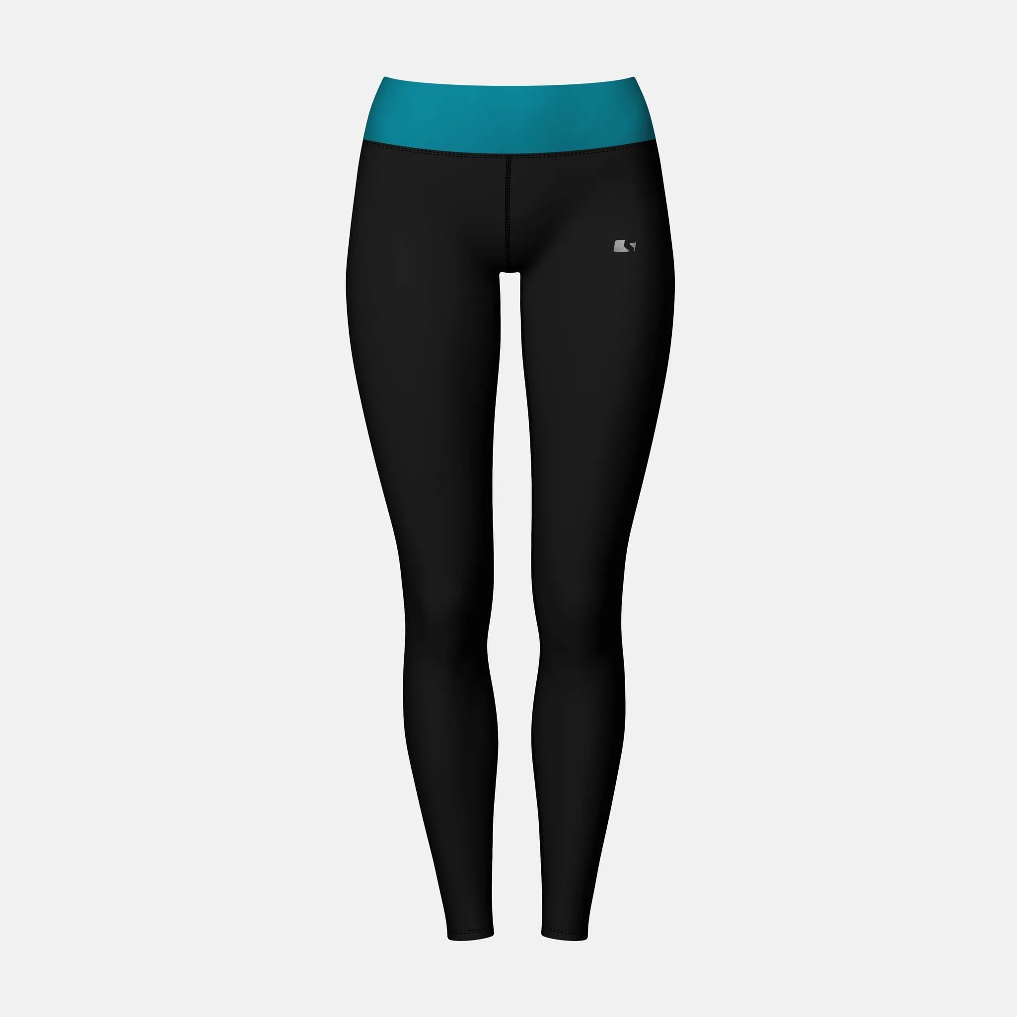 Black teal Yoga Pants