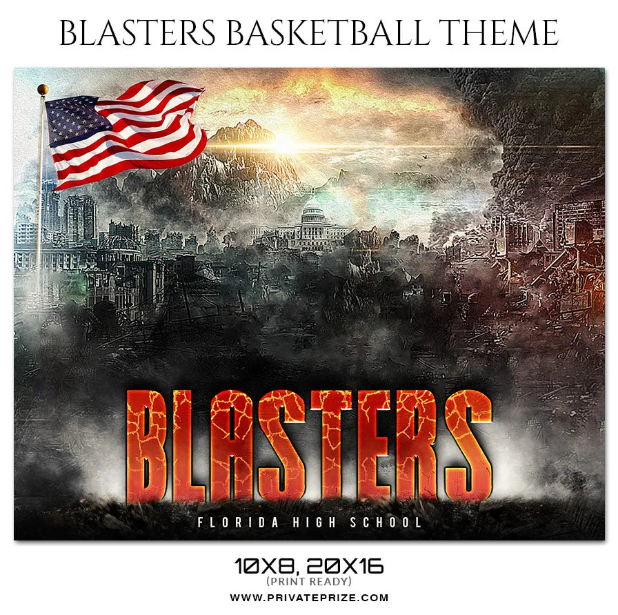 Blasters - Basketball Theme Sports Photography Template