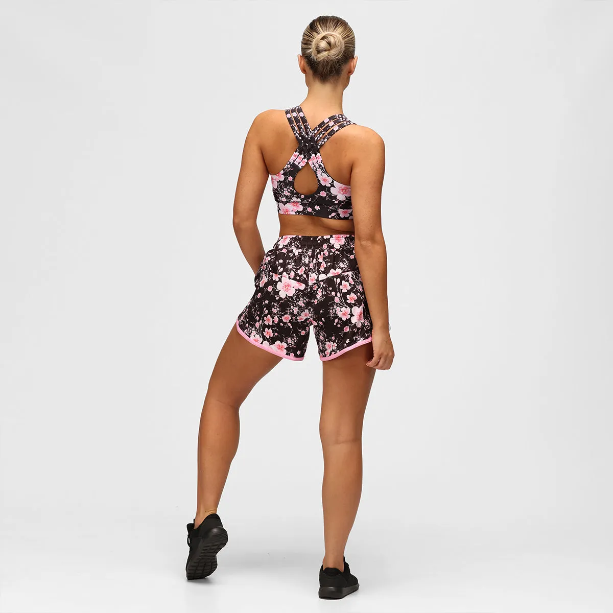 Blossom Noir Loose Fit Workout Shorts