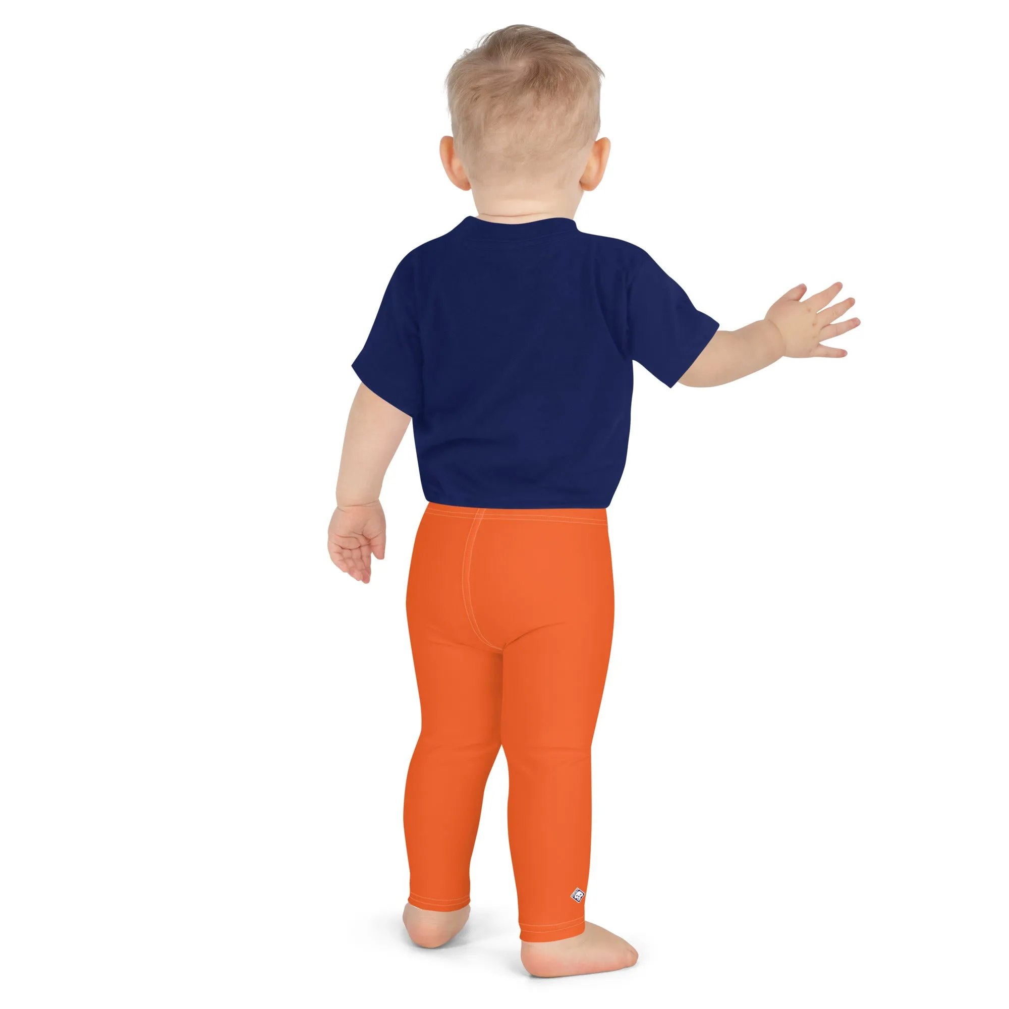 Bold and Brave: Solid Color Athletic Leggings for Boys - Flamingo