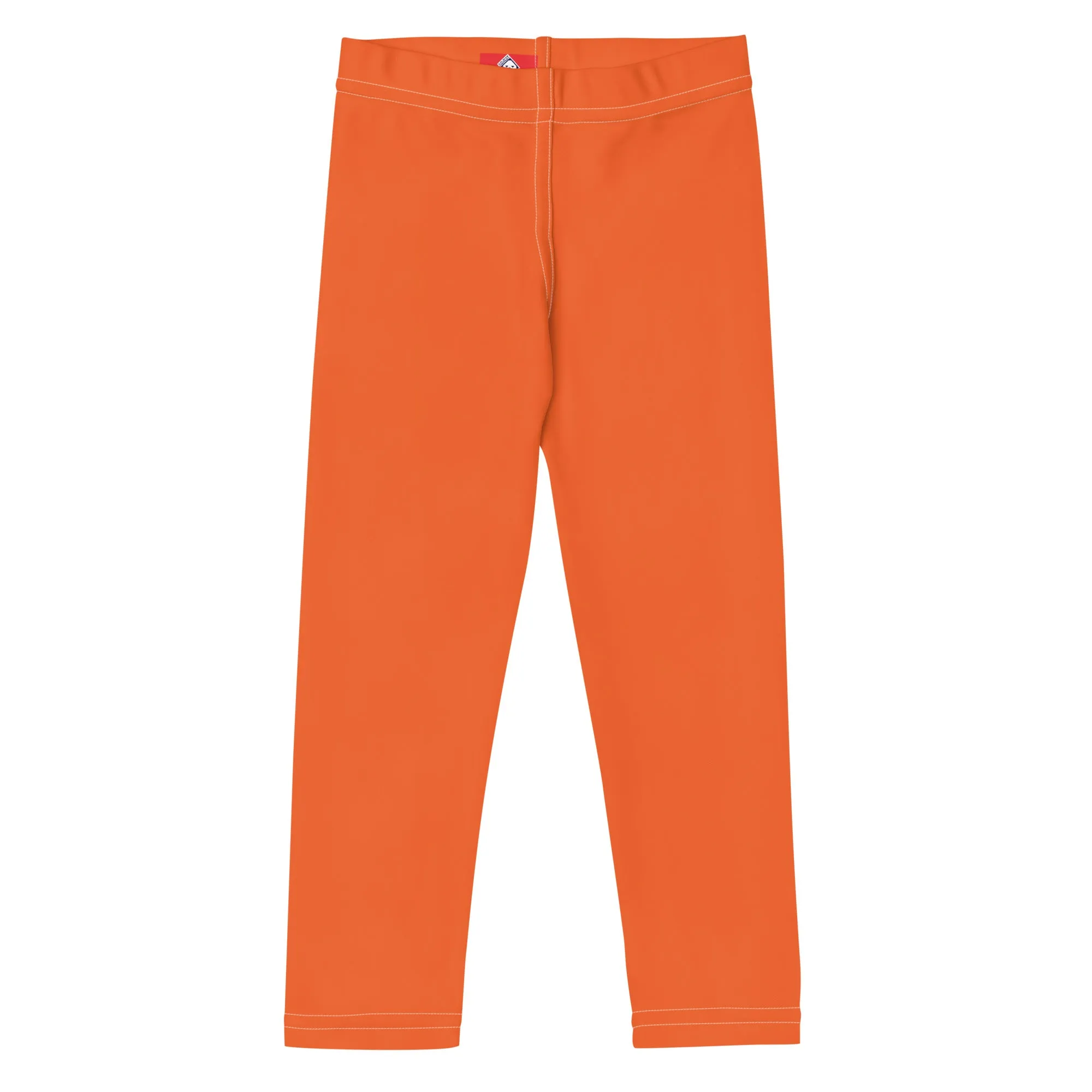 Bold and Brave: Solid Color Athletic Leggings for Boys - Flamingo