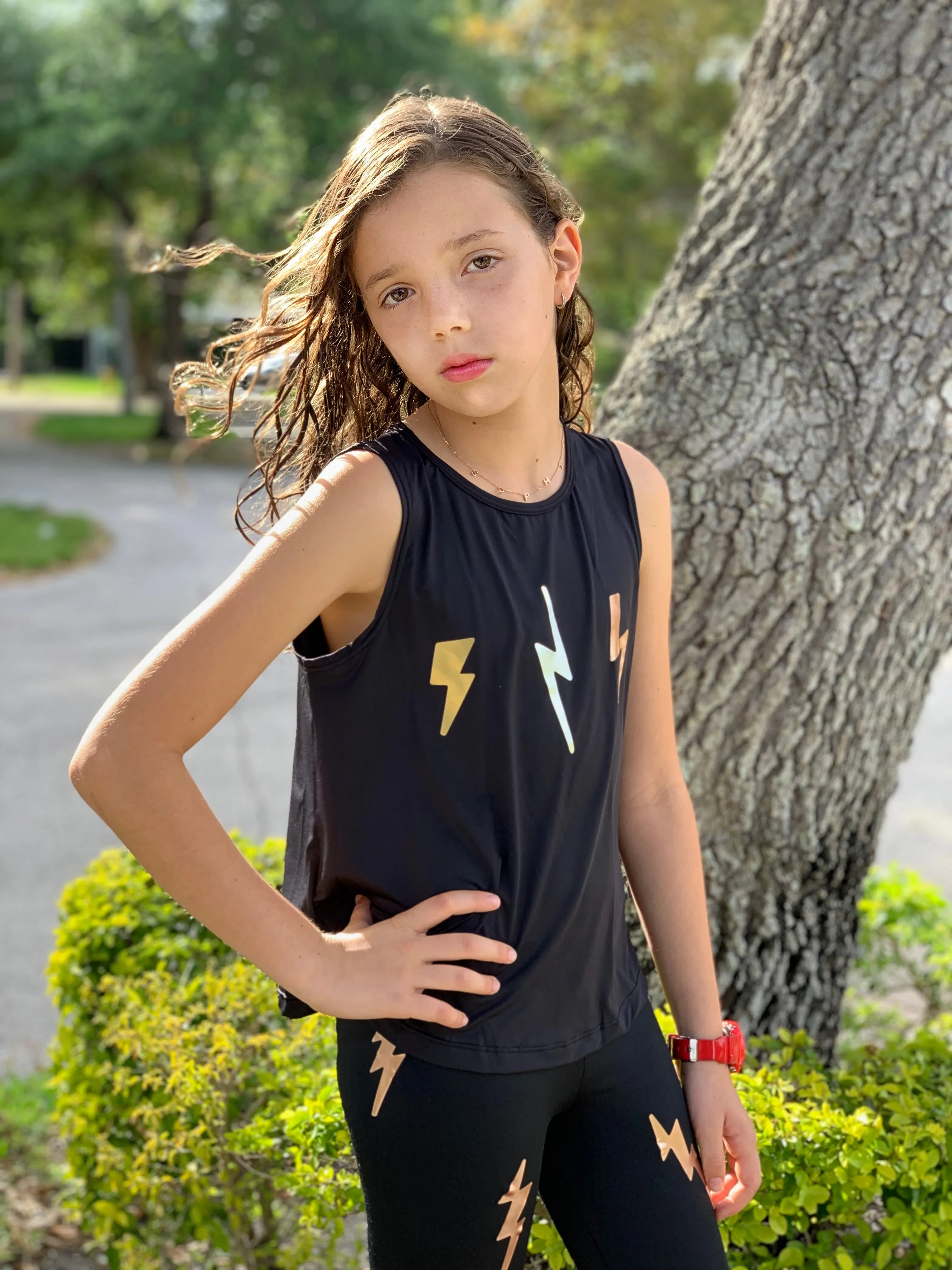 Bolts Silver Gold Rose Gold Black Tank