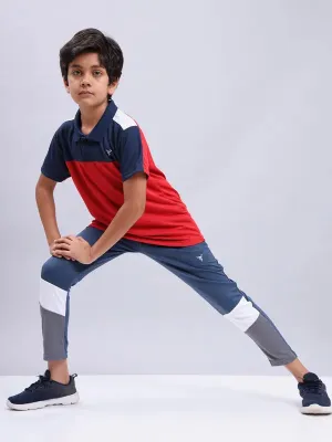 Boys Colorblock Slim Fit Trackpants with TECHNO GUARD