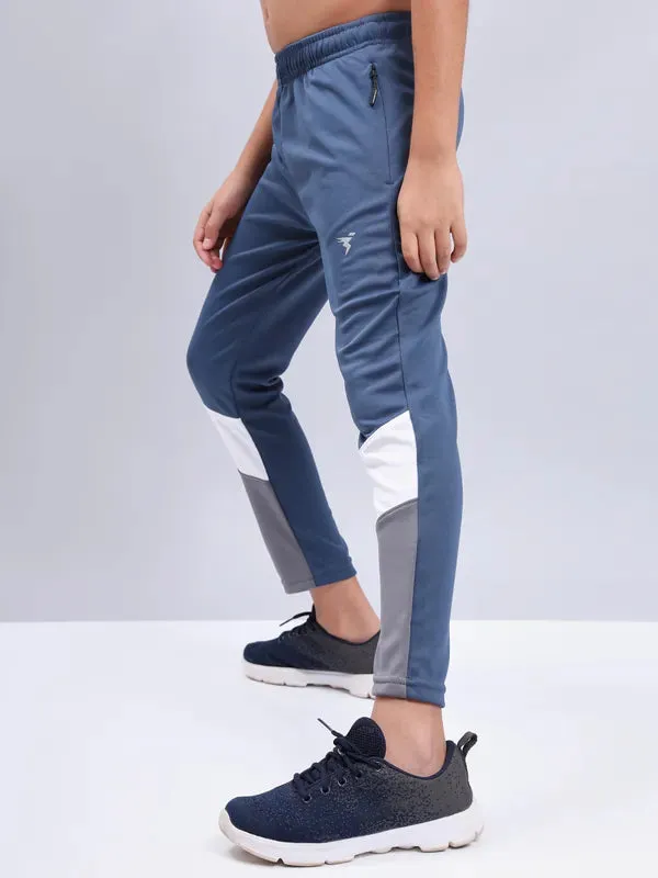 Boys Colorblock Slim Fit Trackpants with TECHNO GUARD