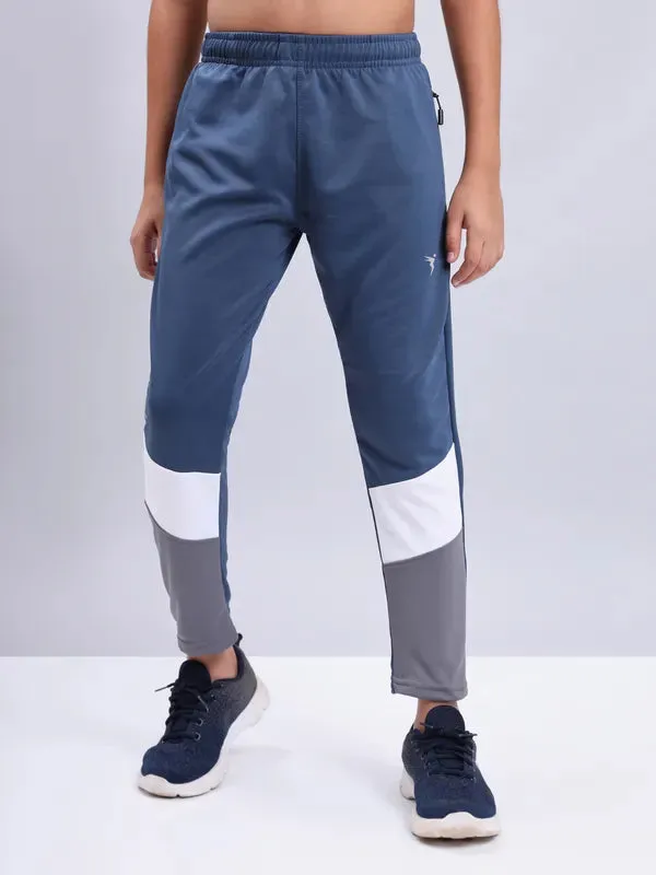 Boys Colorblock Slim Fit Trackpants with TECHNO GUARD