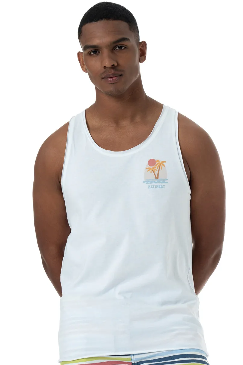 Branded Sleeveless T-Shirt _ 150456 _ Optic White