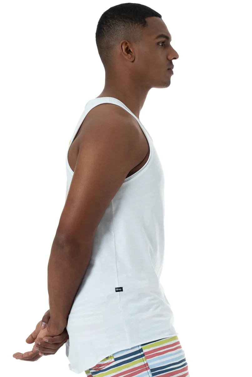 Branded Sleeveless T-Shirt _ 150456 _ Optic White