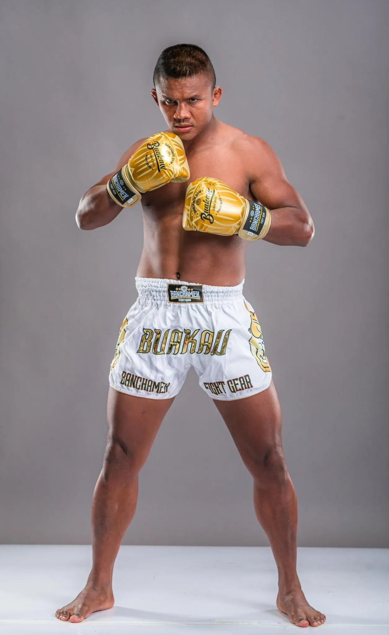 Buakaw Shorts BSH3 WHITE GOLD