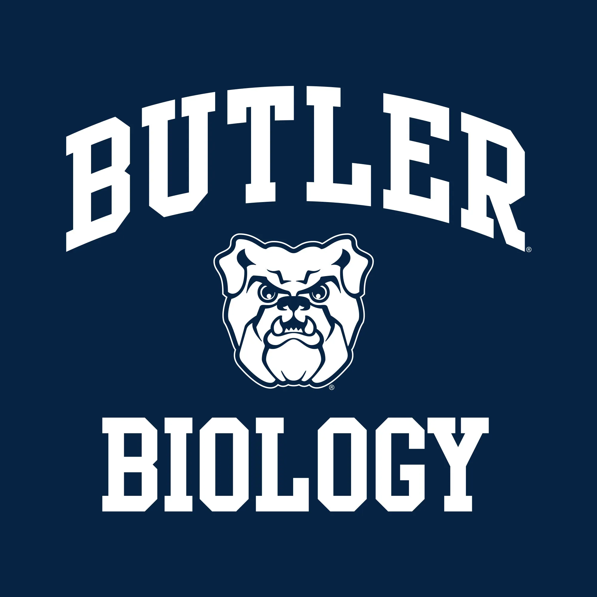 Butler University Bulldogs Arch Logo Biology Short Sleeve T Shirt - Navy