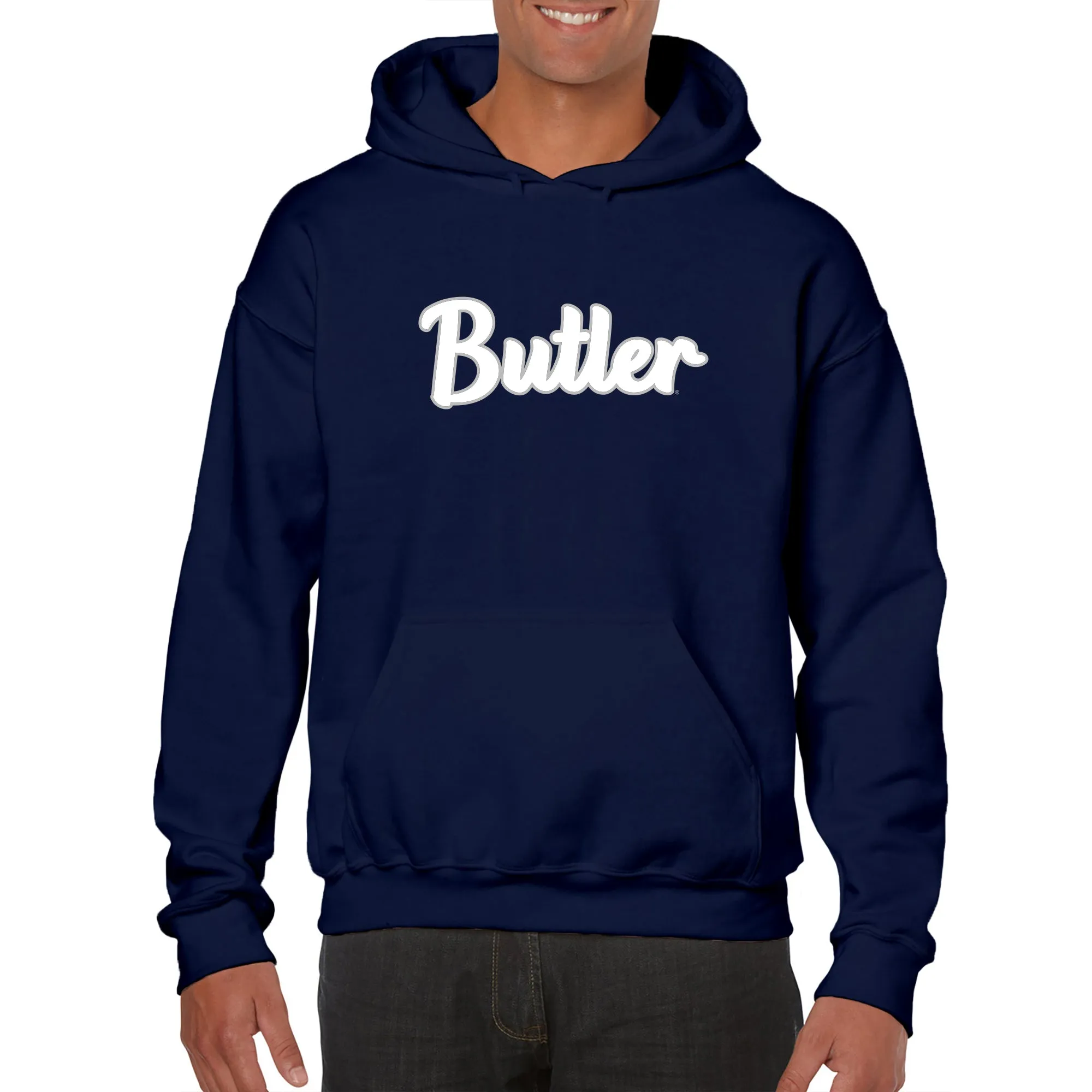 Butler University Bulldogs Basic Script Heavy Blend Hoodie - Navy