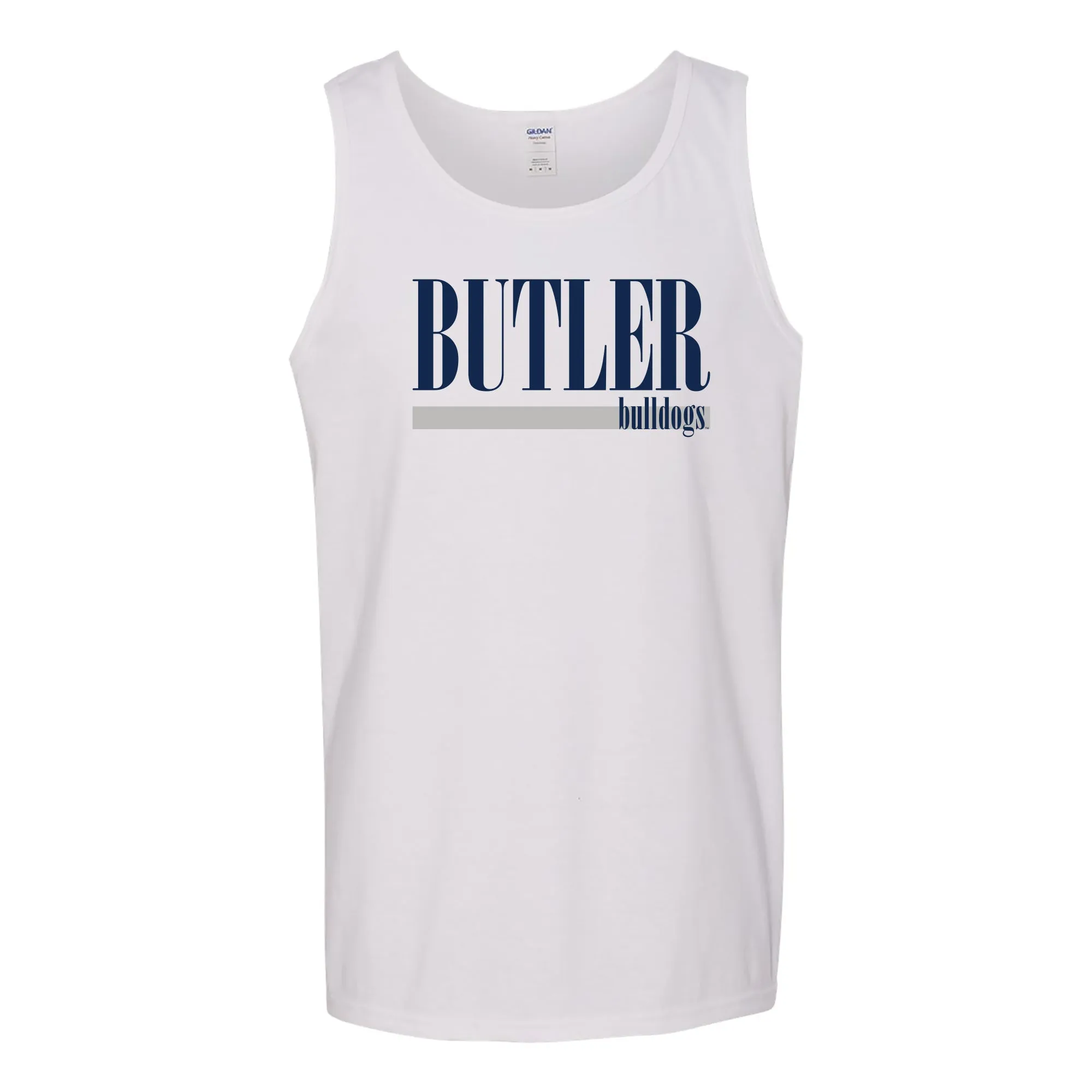 Butler University Bulldogs Boldline Basic Cotton Tank Top - White