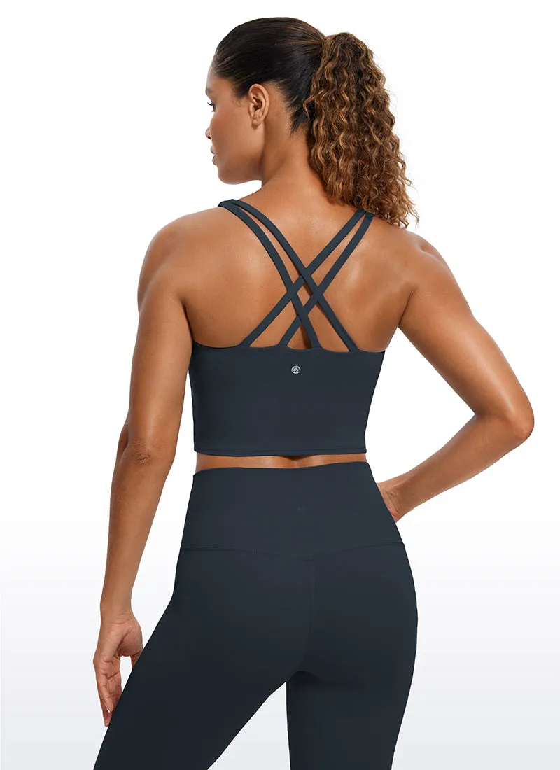 Butterluxe Criss Cross Back Built-in Bra Tanks