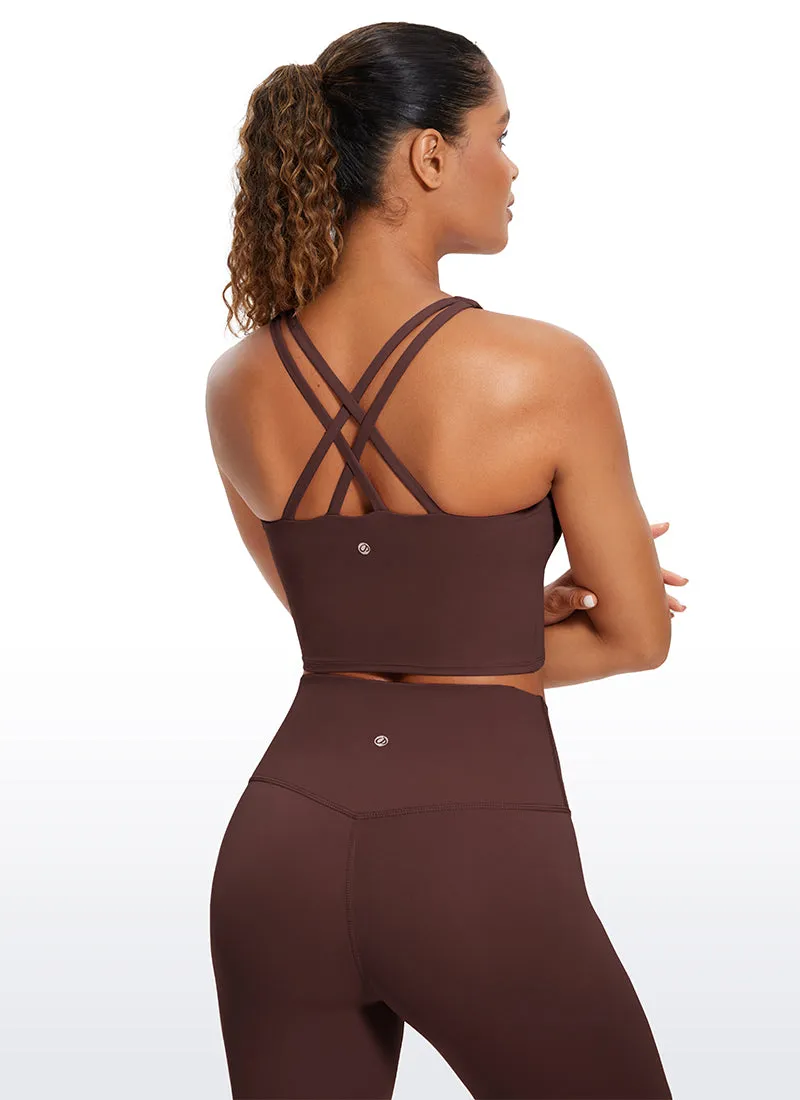 Butterluxe Criss Cross Back Built-in Bra Tanks