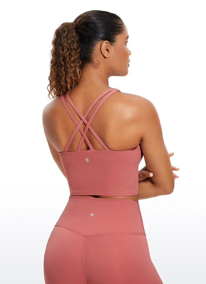 Butterluxe Criss Cross Back Built-in Bra Tanks